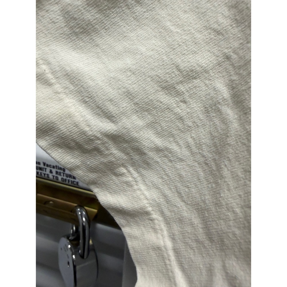 90s Vintage Fruit of the Loom Just Exhale T-Shirt Women Large Cream Graphic Good - Picture 4 of 5